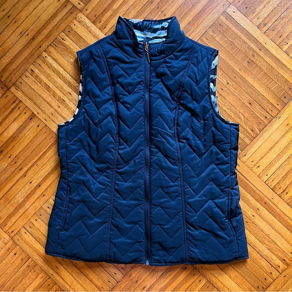 EUC CB Established 1962 Reversible Vest - Navy/Tiger - Picture 3 of 6